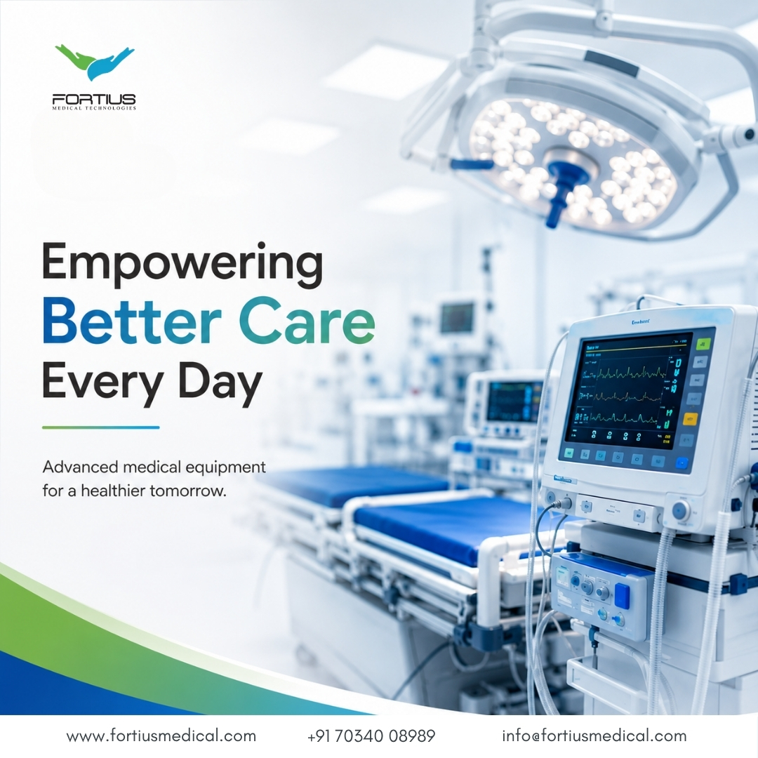 Advanced healthcare equipment and patient monitoring technology showcased by Fortius Medicals, a trusted healthcare equipment company India delivering innovative medical solutions for hospitals and clinics.